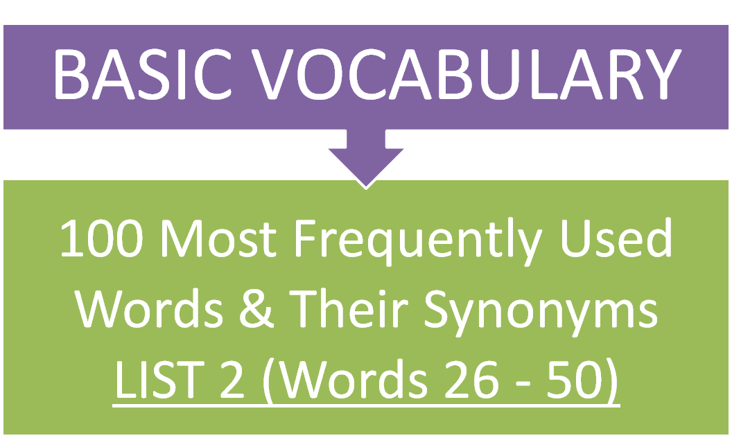 Basic Vocabulary (Synonyms)